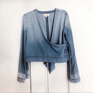 SALE! Jean crop top. cloth and stone.